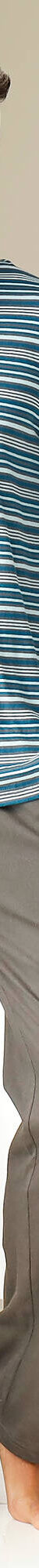 Pyjama rayé col tunisien (anthracite / bleu canard) Pyjama rayé col tunisien (anthracite / bleu canard)